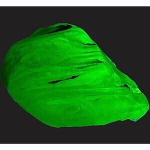 Vaseline Swirl Art Glass‎ Cullet Glowing Uranium Slag #5GX139